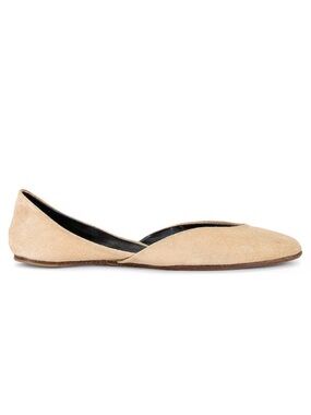 The Row Beige Suede Gemma Flat Ballet Shoe - Women's Size 40.5